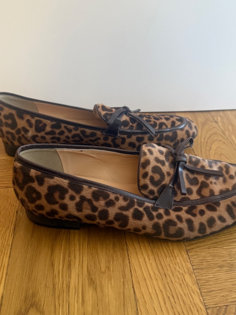 J.Crew Collection Leopard Calf Hair Loafers | Size 9 | Italian Made Luxury Flat - Picture 3 of 6